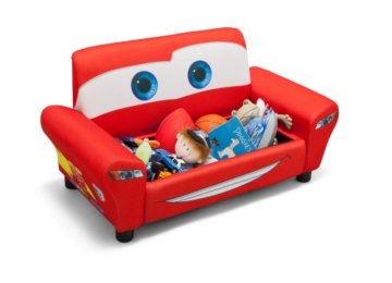 Delta Cars Kindersofa mit Stauraum (Rot)