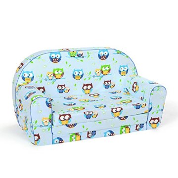 neo4kids Kindersofa Junior Eule blau - 1